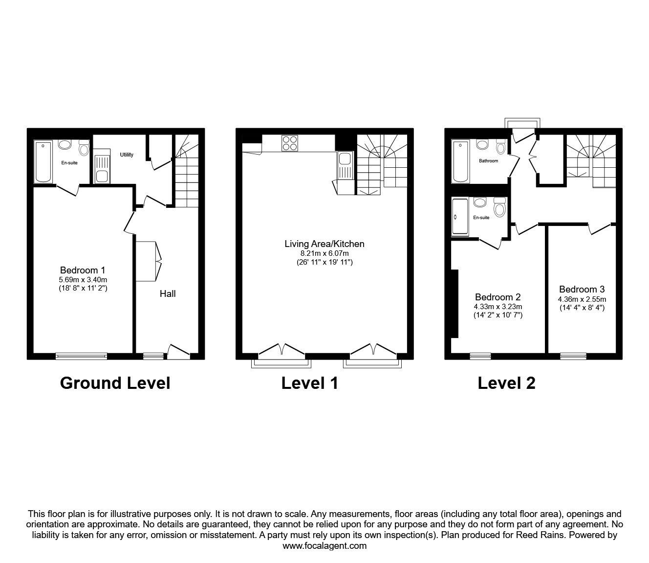 Floorplan of 3 bedroom  Flat for sale, Millbank Street, Manchester, M1