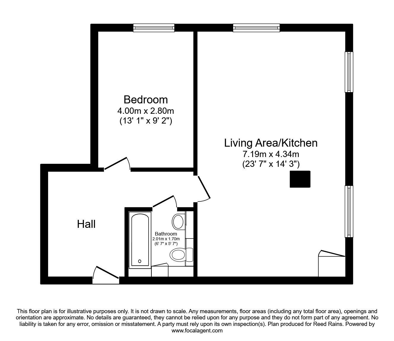 Floorplan of 1 bedroom  Flat for sale, Dalton Street, Manchester, M40