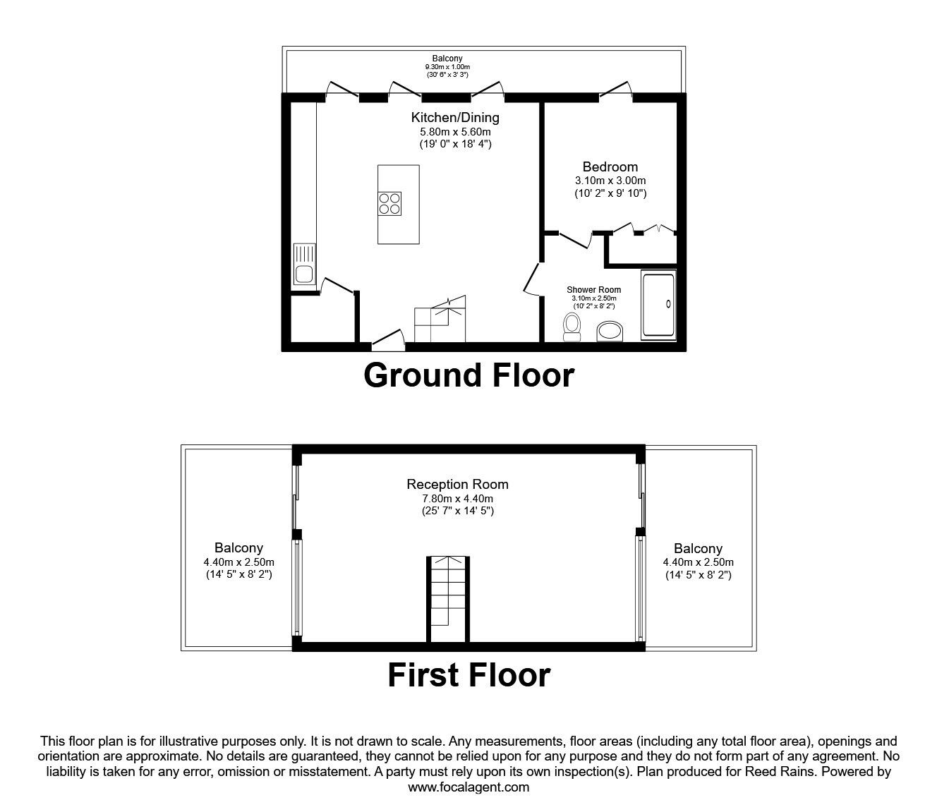 Floorplan of 1 bedroom  Flat to rent, Bury Street, Salford, Greater Manchester, M3