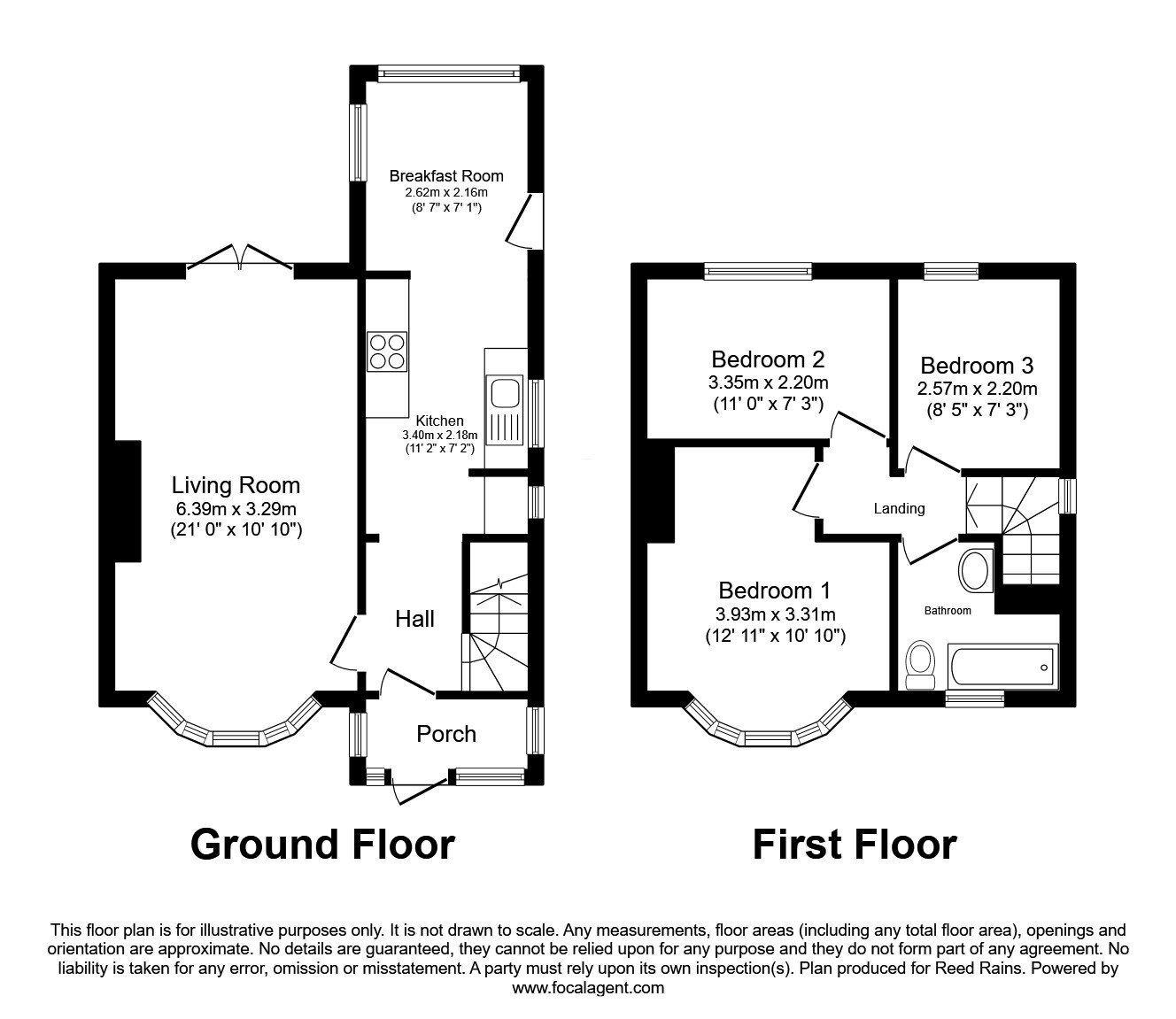Floorplan of 3 bedroom Semi Detached House for sale, Greengate East, Manchester, M40
