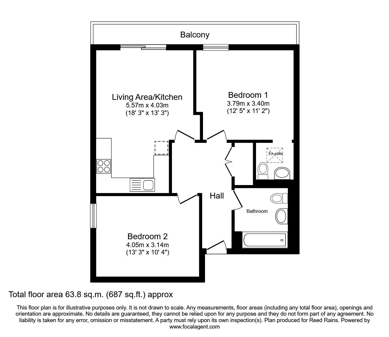 Floorplan of 2 bedroom  Flat for sale, Pollard Street, Manchester, M4