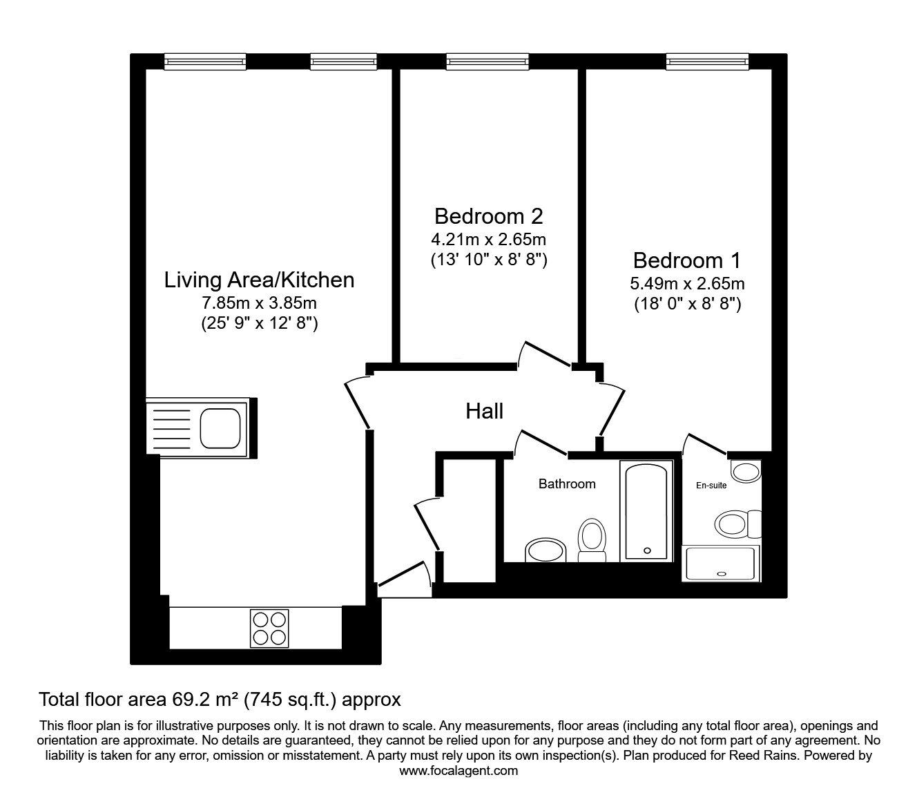 Floorplan of 2 bedroom  Flat for sale, Lower Ormond Street, Manchester, M1
