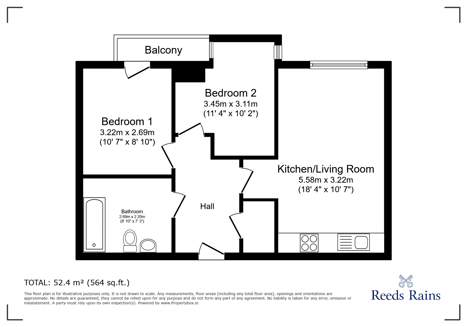 Floorplan of 2 bedroom  Flat for sale, Blantyre Street, Manchester, Greater Manchester, M15