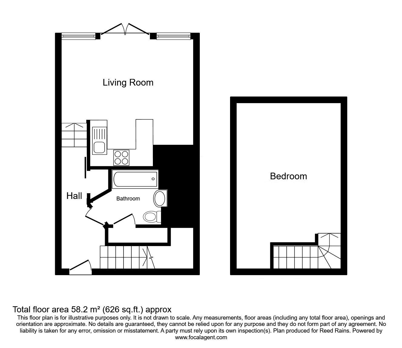 Floorplan of 1 bedroom  Flat for sale, The Quays, Salford, M50