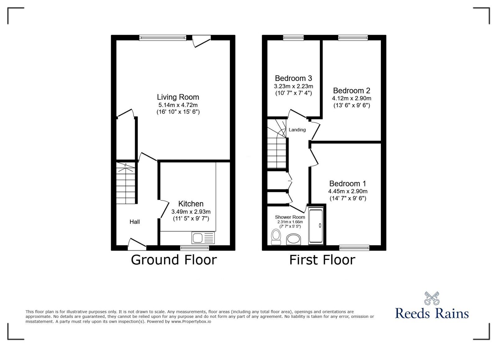 Floorplan of 3 bedroom Mid Terrace House for sale, Eastburn Avenue, Manchester, M40