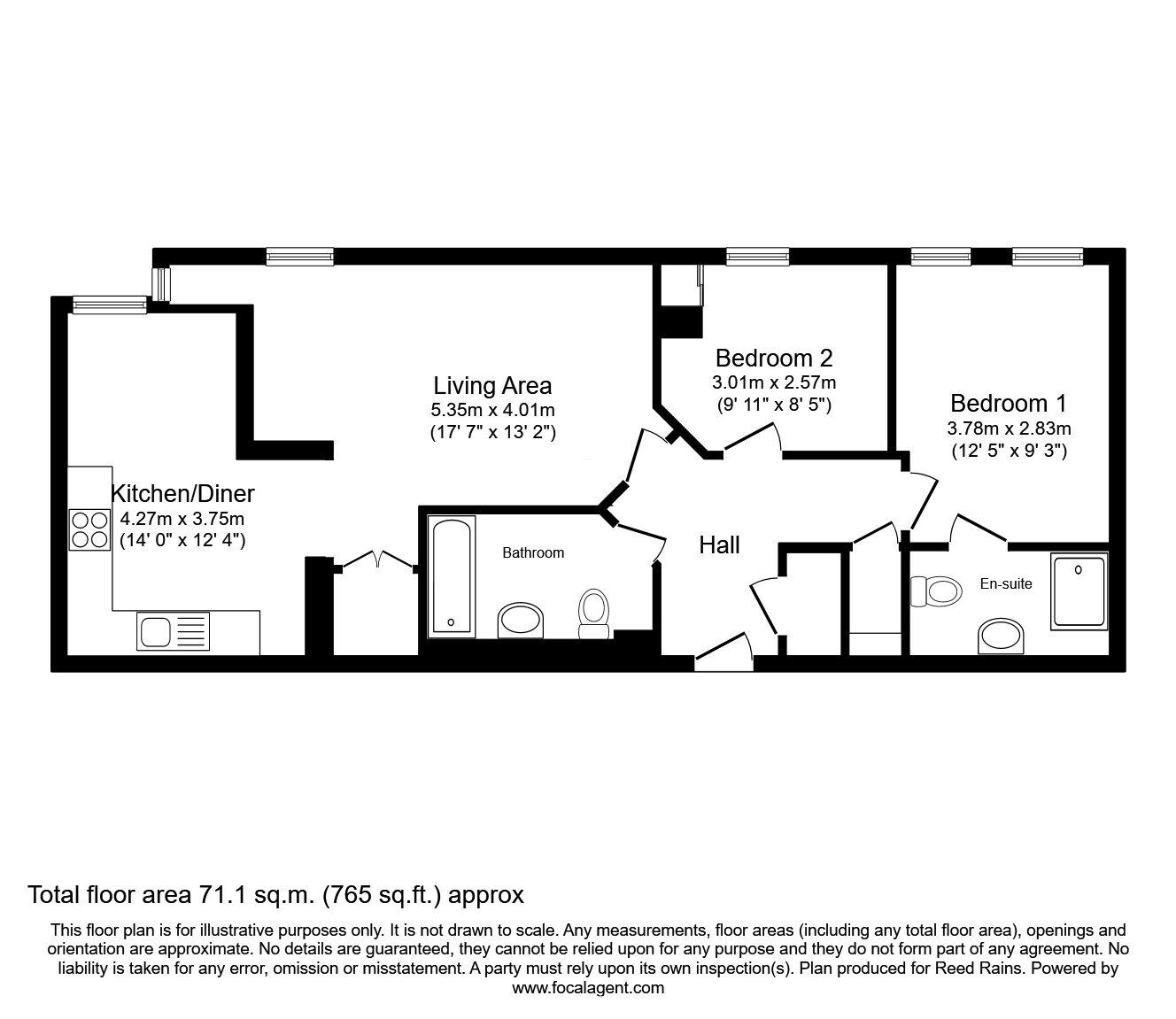 Floorplan of 2 bedroom  Flat for sale, Lever Street, Manchester, M1