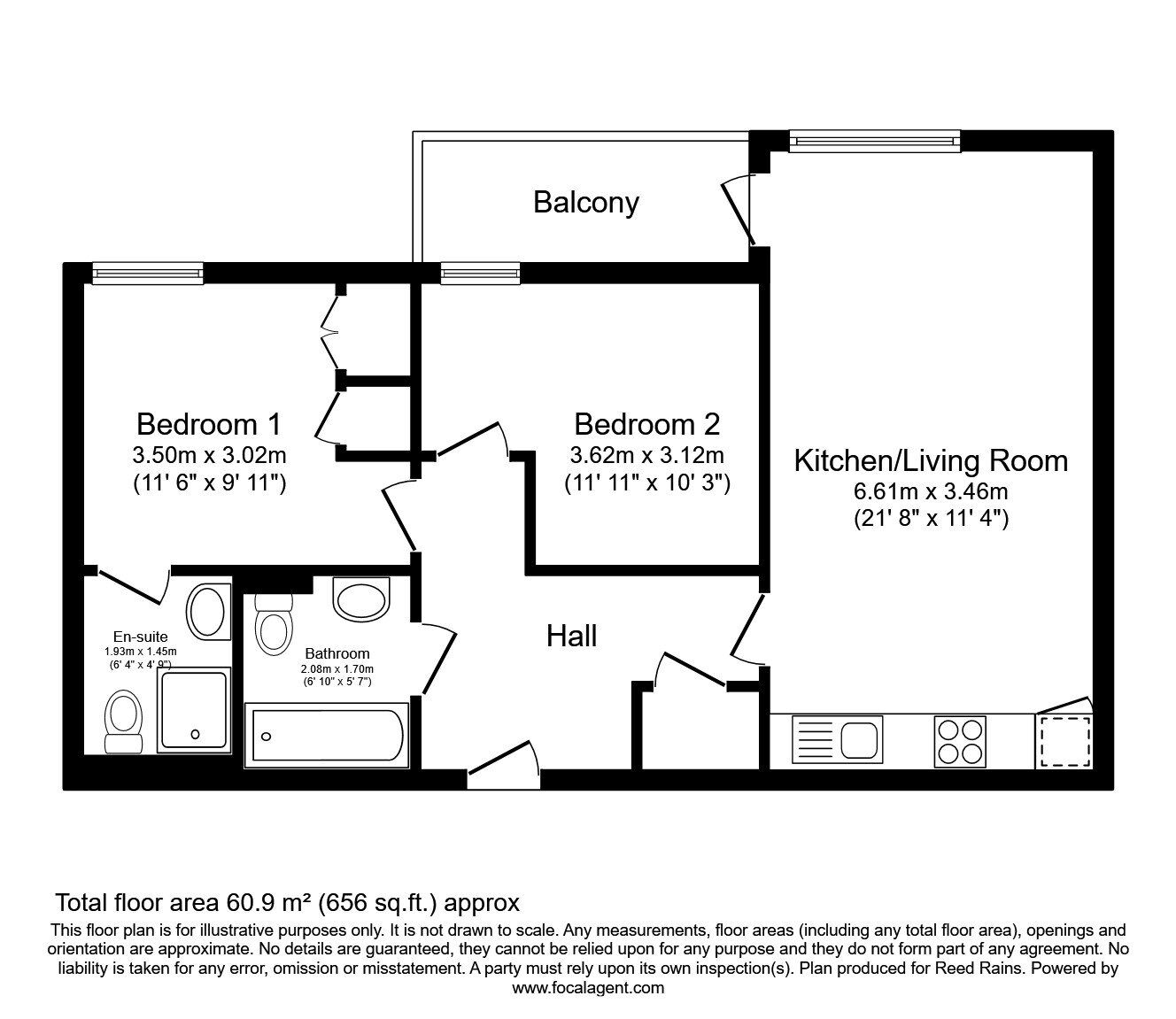 Floorplan of 2 bedroom  Flat for sale, Water Street, Manchester, M3