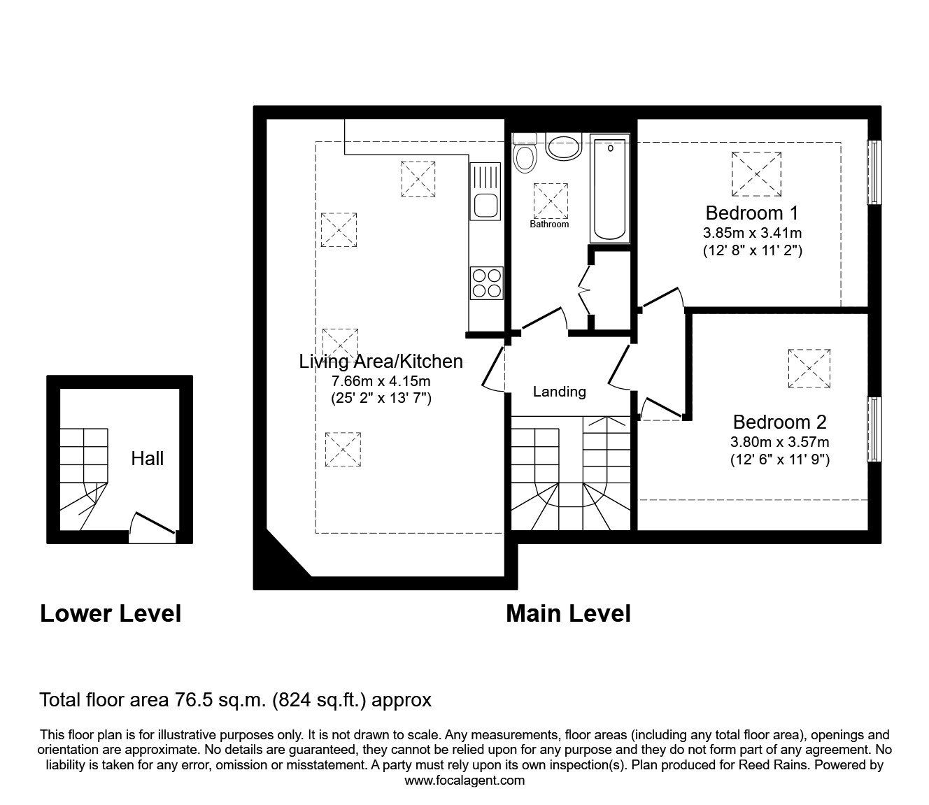 Floorplan of 2 bedroom  Flat for sale, John Dalton Street, Manchester, M2