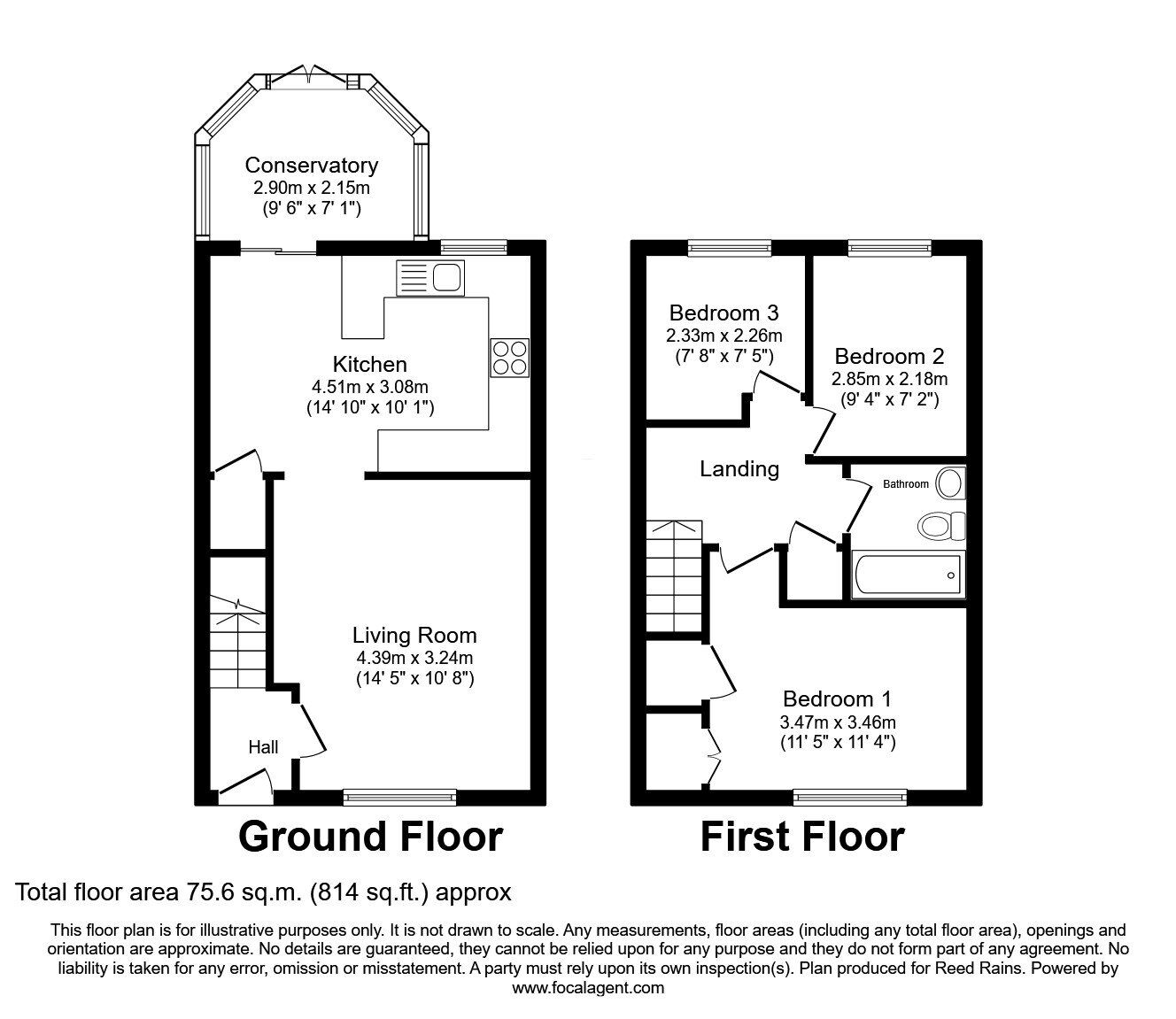 Floorplan of 3 bedroom Semi Detached House for sale, Energy Street, Manchester, M40