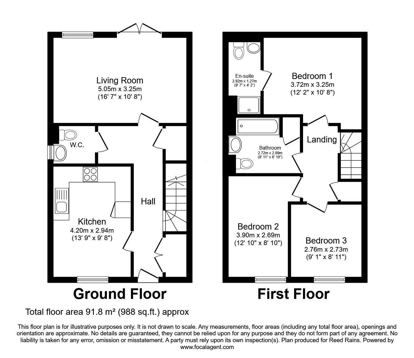 Floorplan of 3 bedroom Semi Detached House for sale, James Street, Manchester, M40