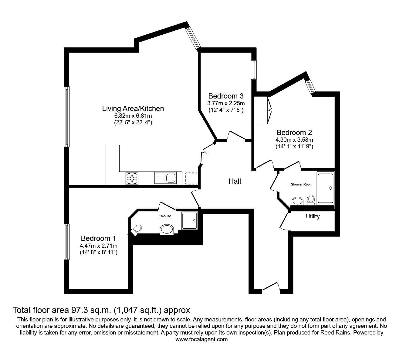 Floorplan of 3 bedroom  Flat for sale, Jersey Street, Manchester, M4