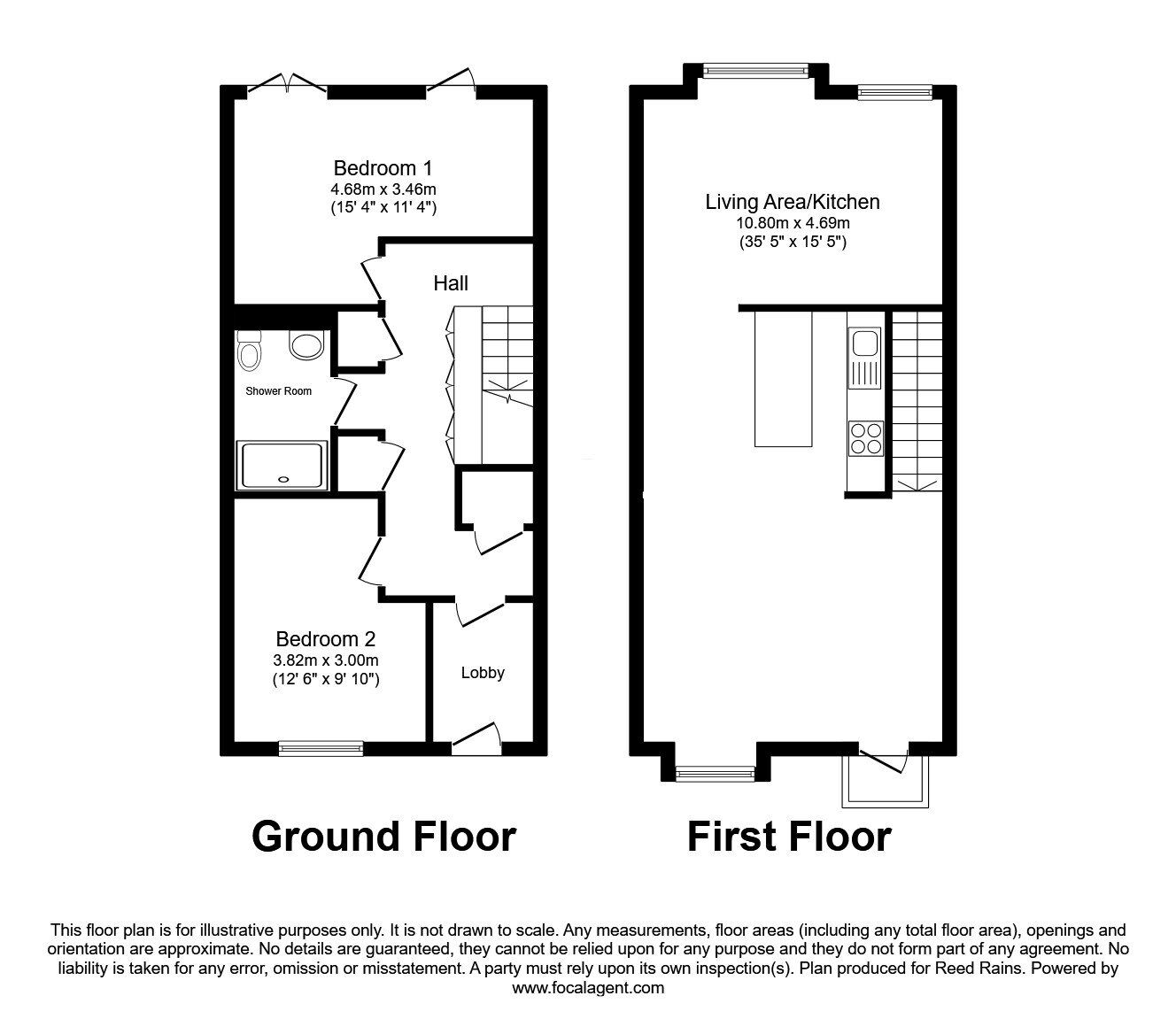 Floorplan of 2 bedroom Mid Terrace House for sale, New Islington, Manchester, M4
