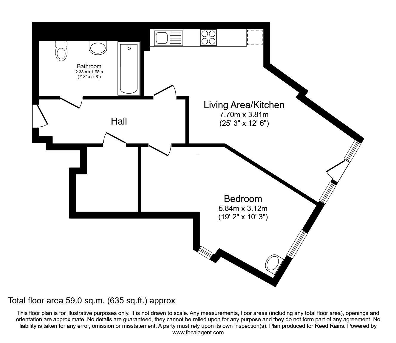 Floorplan of 1 bedroom  Flat for sale, Silvercroft Street, Manchester, M15
