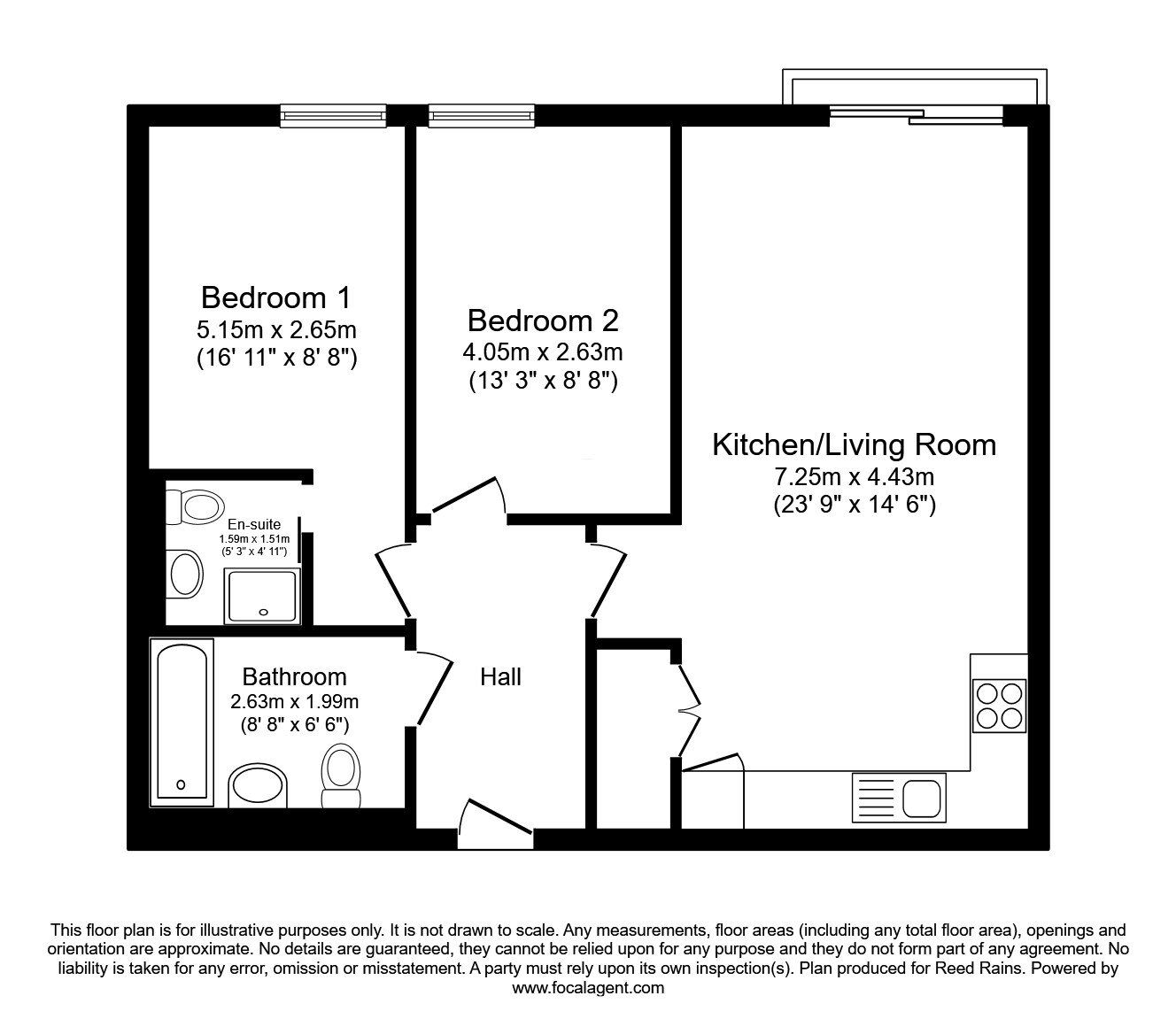 Floorplan of 2 bedroom  Flat to rent, Isaac Way, Manchester, Greater Manchester, M4