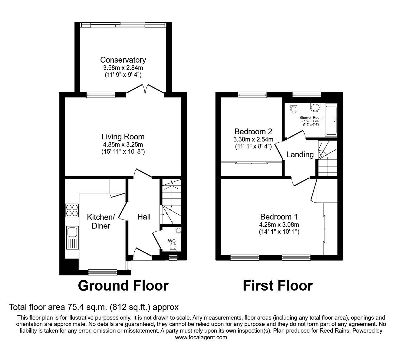 Floorplan of 2 bedroom Mid Terrace House for sale, Varley Street, Manchester, M40