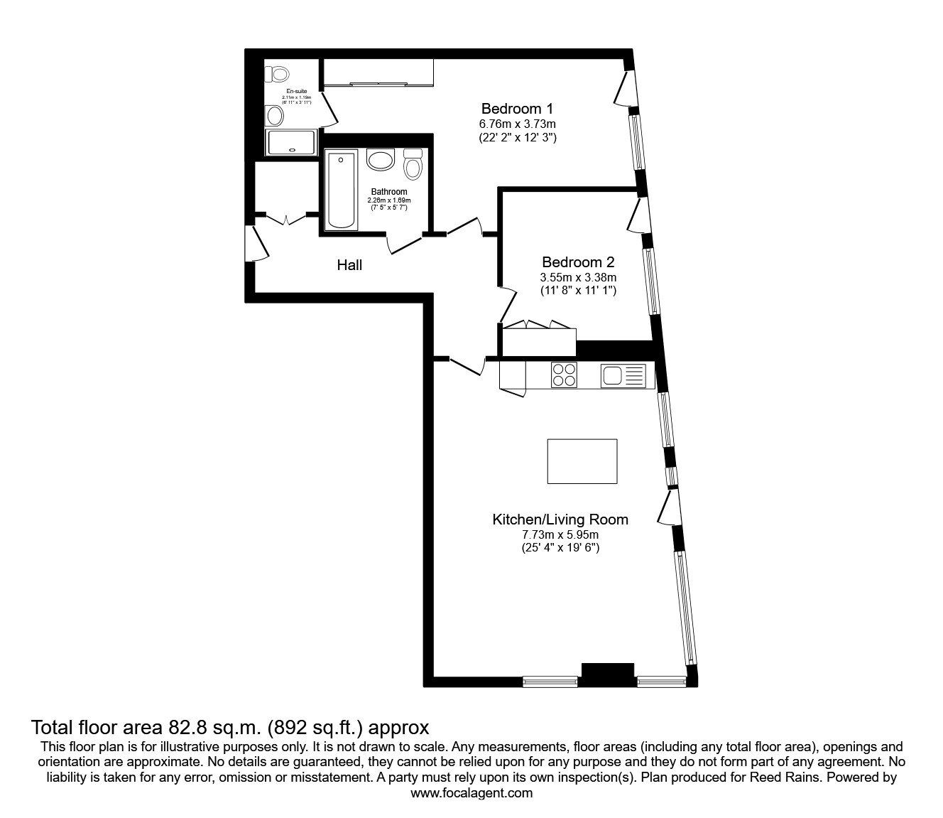 Floorplan of 2 bedroom  Flat for sale, Owen Street, Manchester, M15