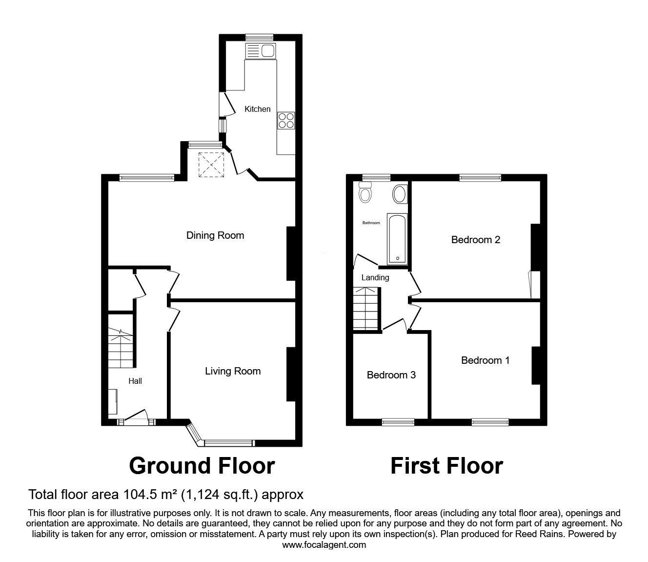 Floorplan of 3 bedroom Mid Terrace House for sale, Swayfield Avenue, Manchester, M13