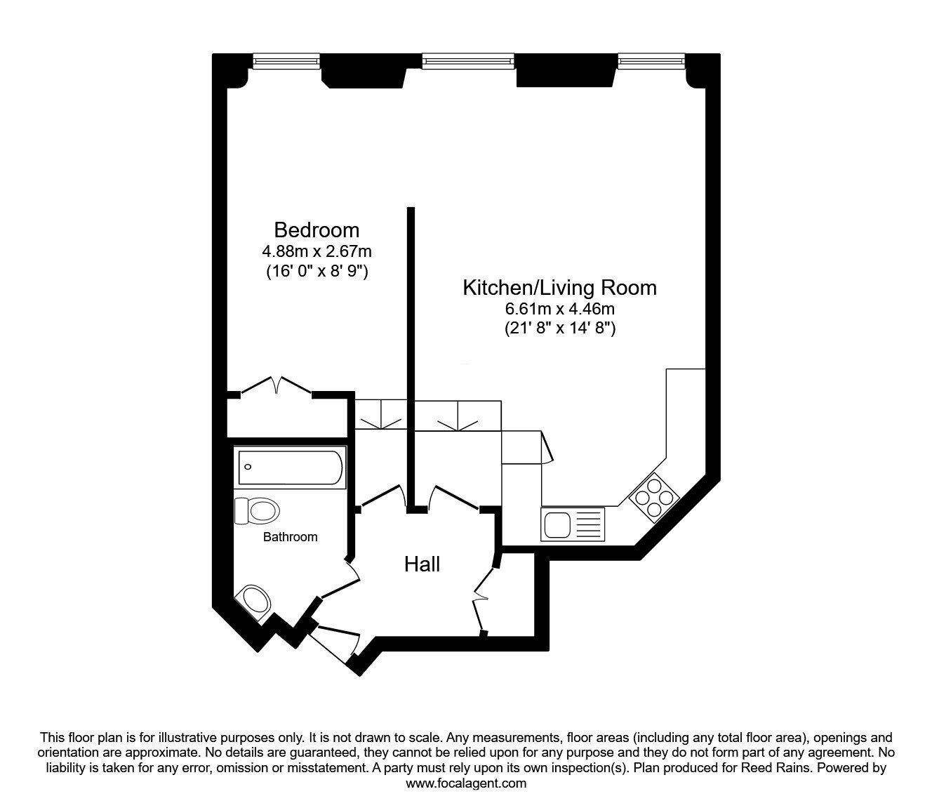 Floorplan of 1 bedroom Flat for sale, Cotton Street, Manchester, M4