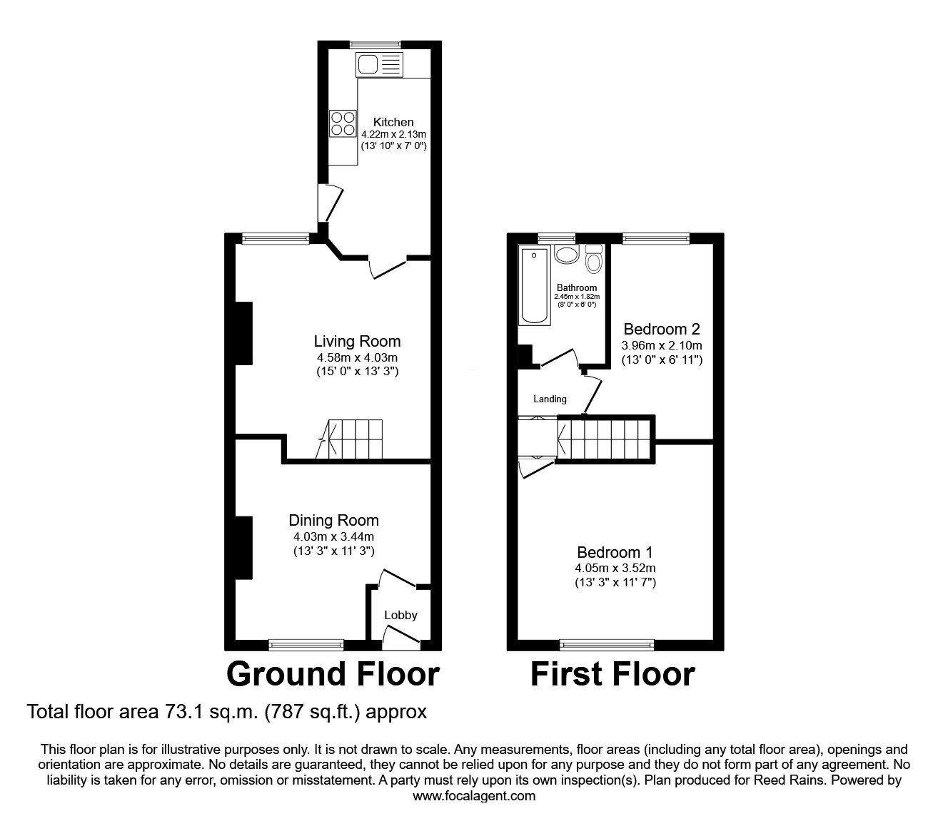 Floorplan of 2 bedroom Mid Terrace House for sale, Wilson Road, Manchester, M9