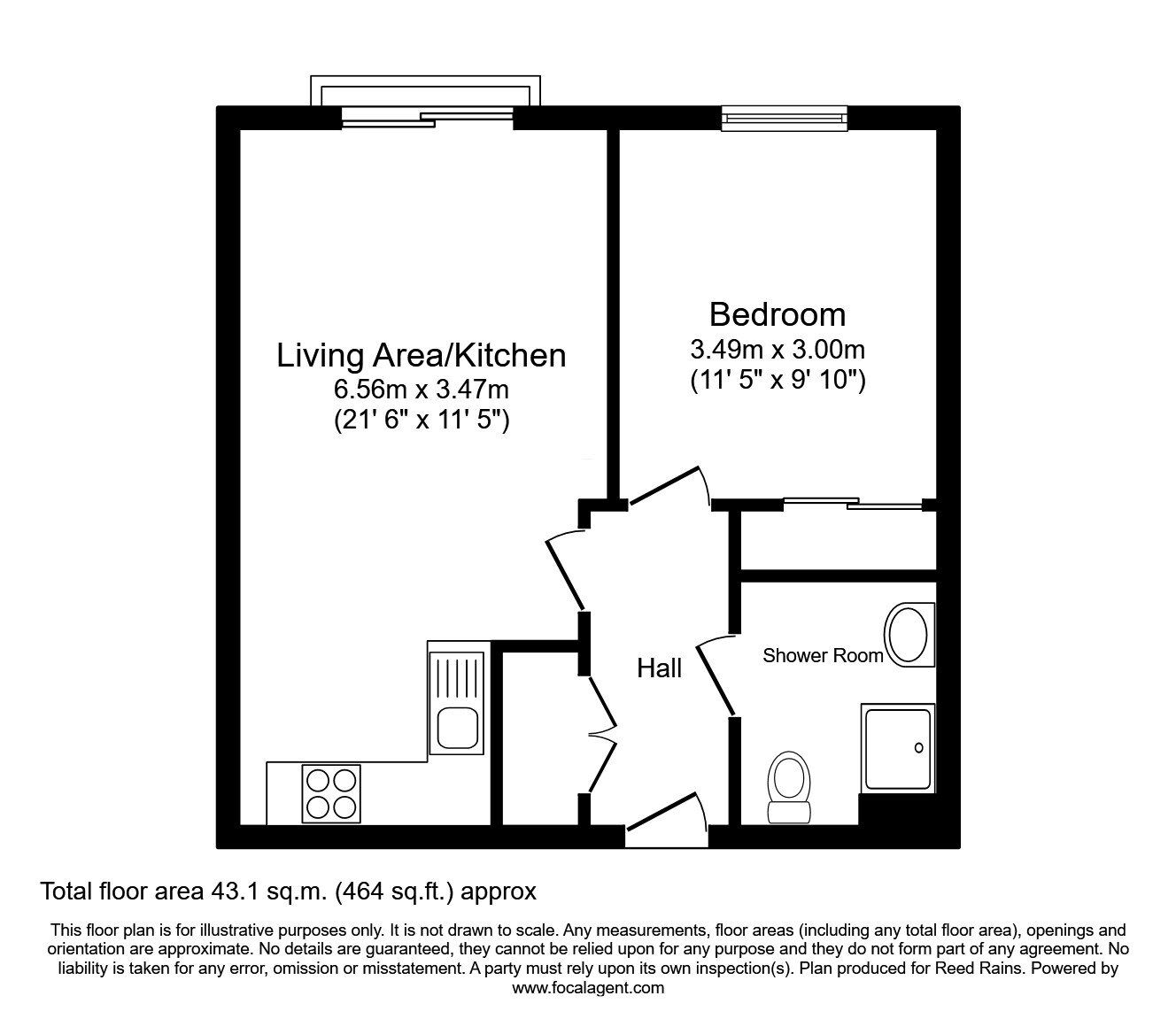 Floorplan of 1 bedroom  Flat for sale, Stillwater Drive, Manchester, M11