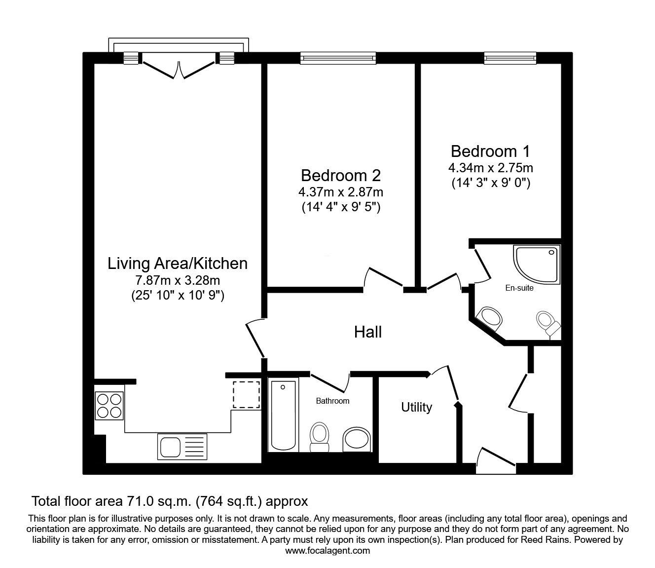 Floorplan of 2 bedroom  Flat for sale, Ducie Street, Manchester, M1