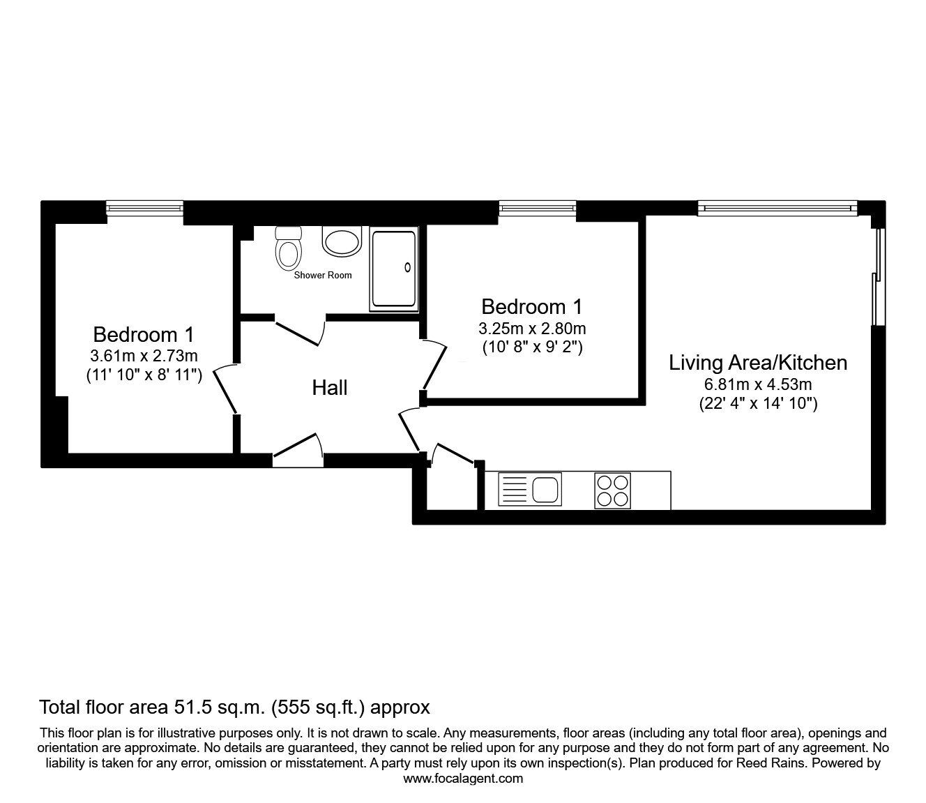 Floorplan of 2 bedroom  Flat for sale, Loom Street, Manchester, M4