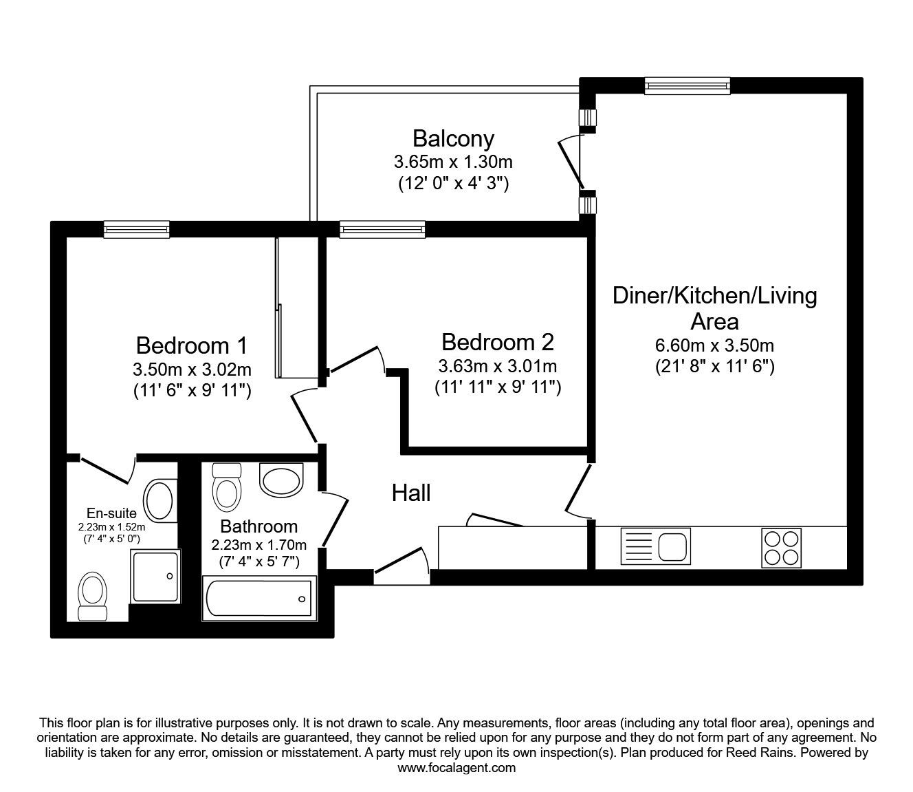 Floorplan of 2 bedroom  Flat for sale, Water Street, Manchester, M3