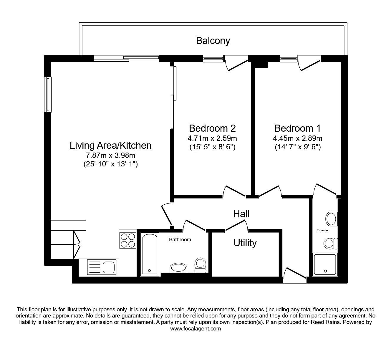 Floorplan of 2 bedroom  Flat for sale, Kelso Place, Manchester, M15