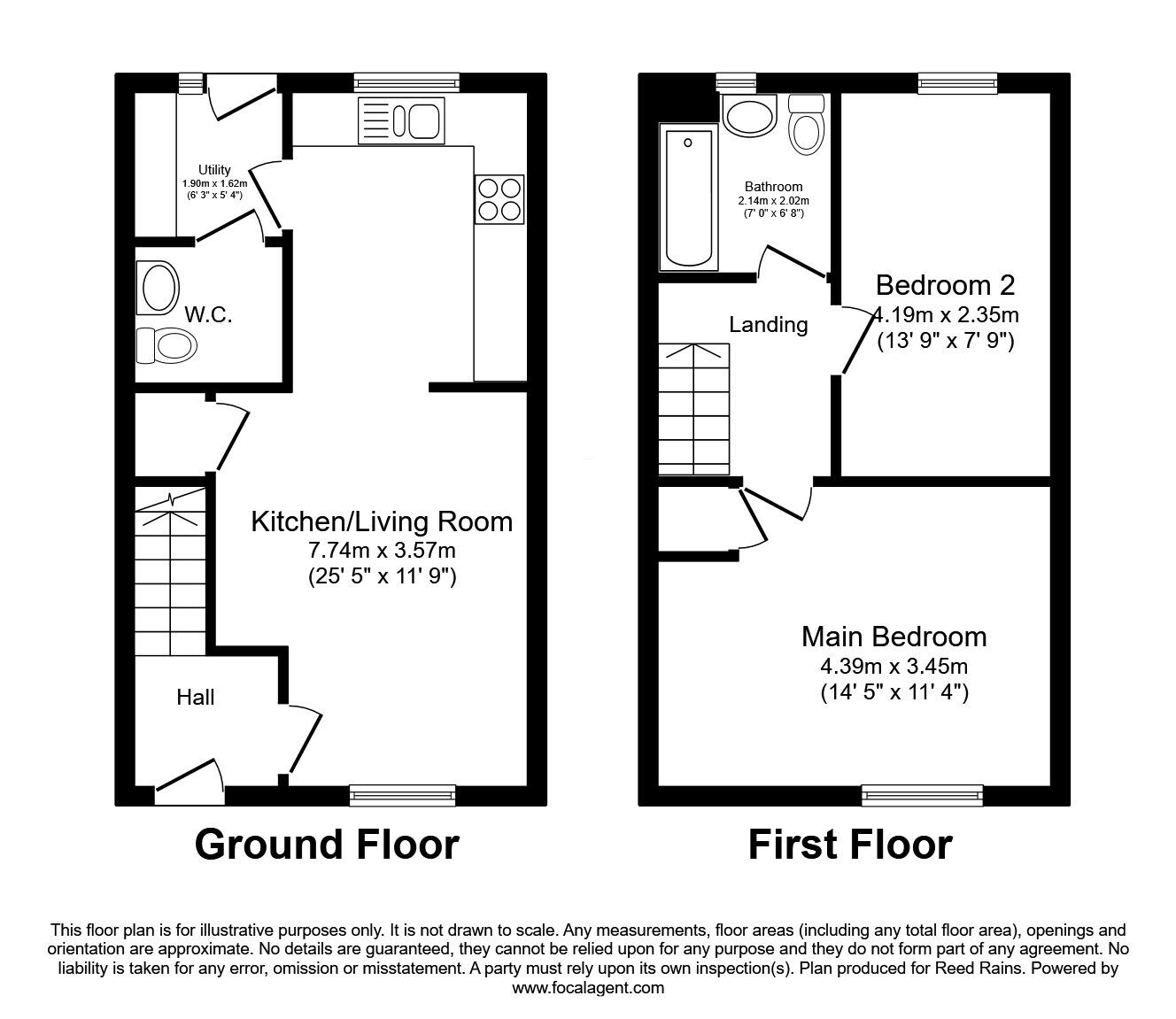 Floorplan of 2 bedroom Semi Detached House for sale, Winstanley Road, Manchester, M40