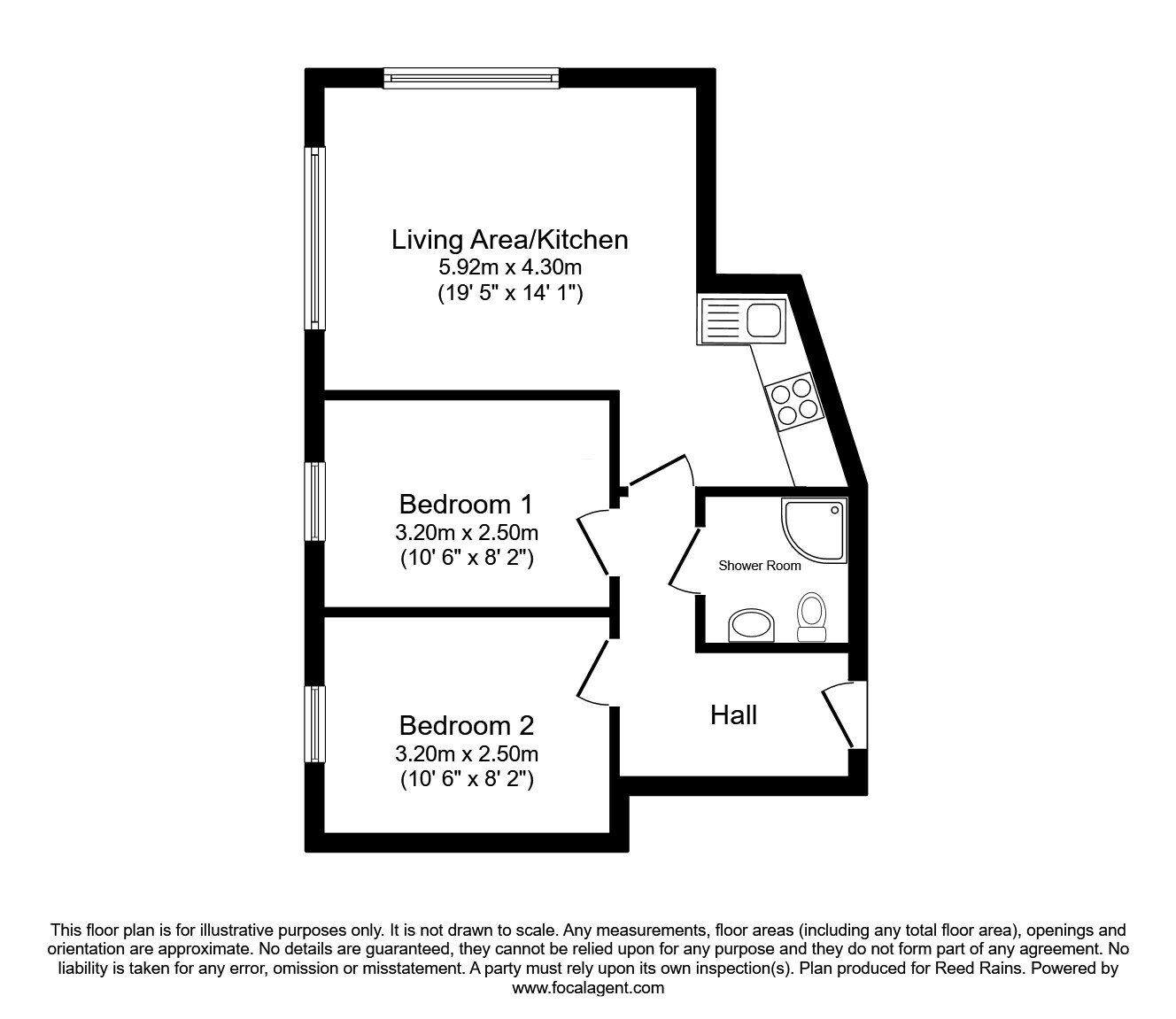 Floorplan of 2 bedroom  Flat for sale, Princess Street, Manchester, M1