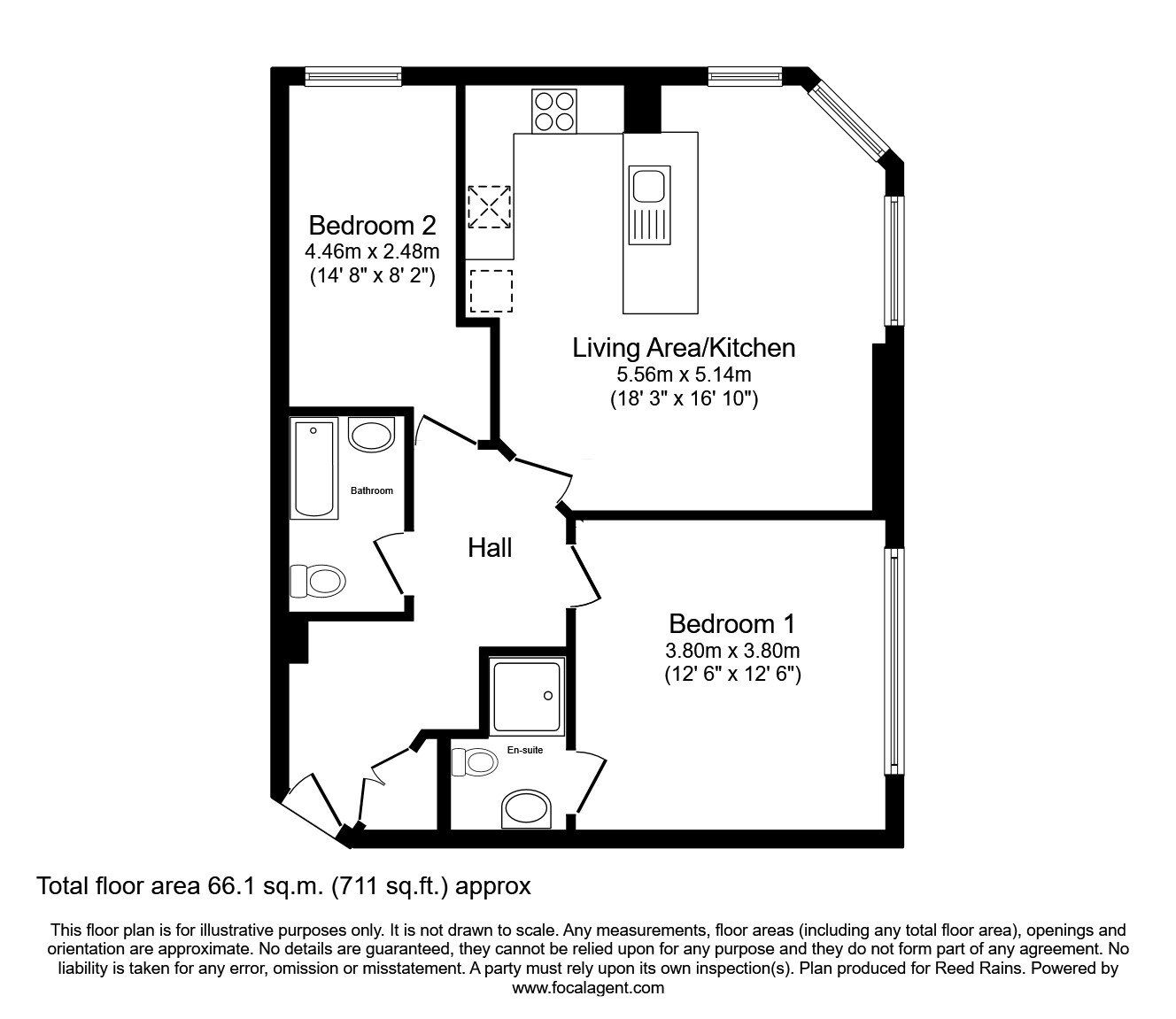 Floorplan of 2 bedroom  Flat for sale, Whitworth Street, Manchester, M1
