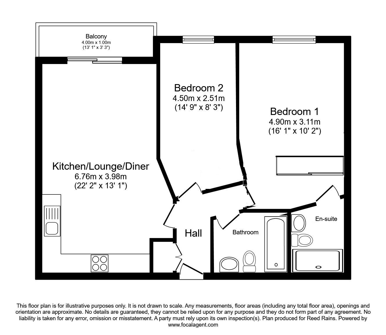 Floorplan of 2 bedroom  Flat for sale, Hornbeam Way, Manchester, M4