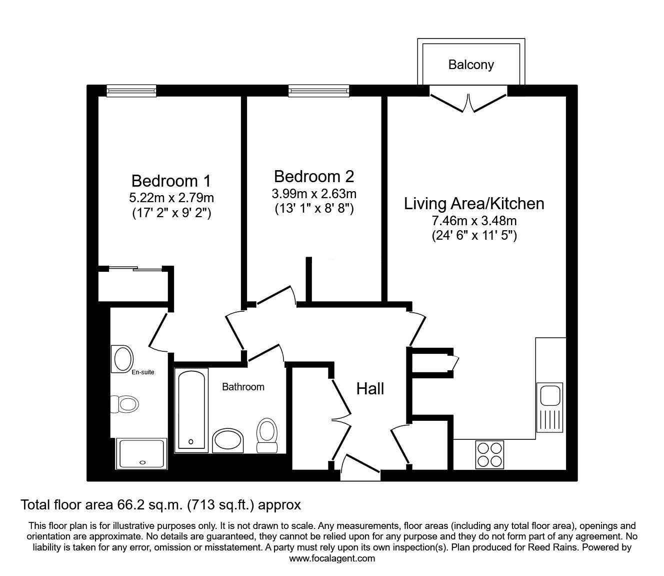 Floorplan of 2 bedroom  Flat for sale, Goulden Street, Manchester, M4