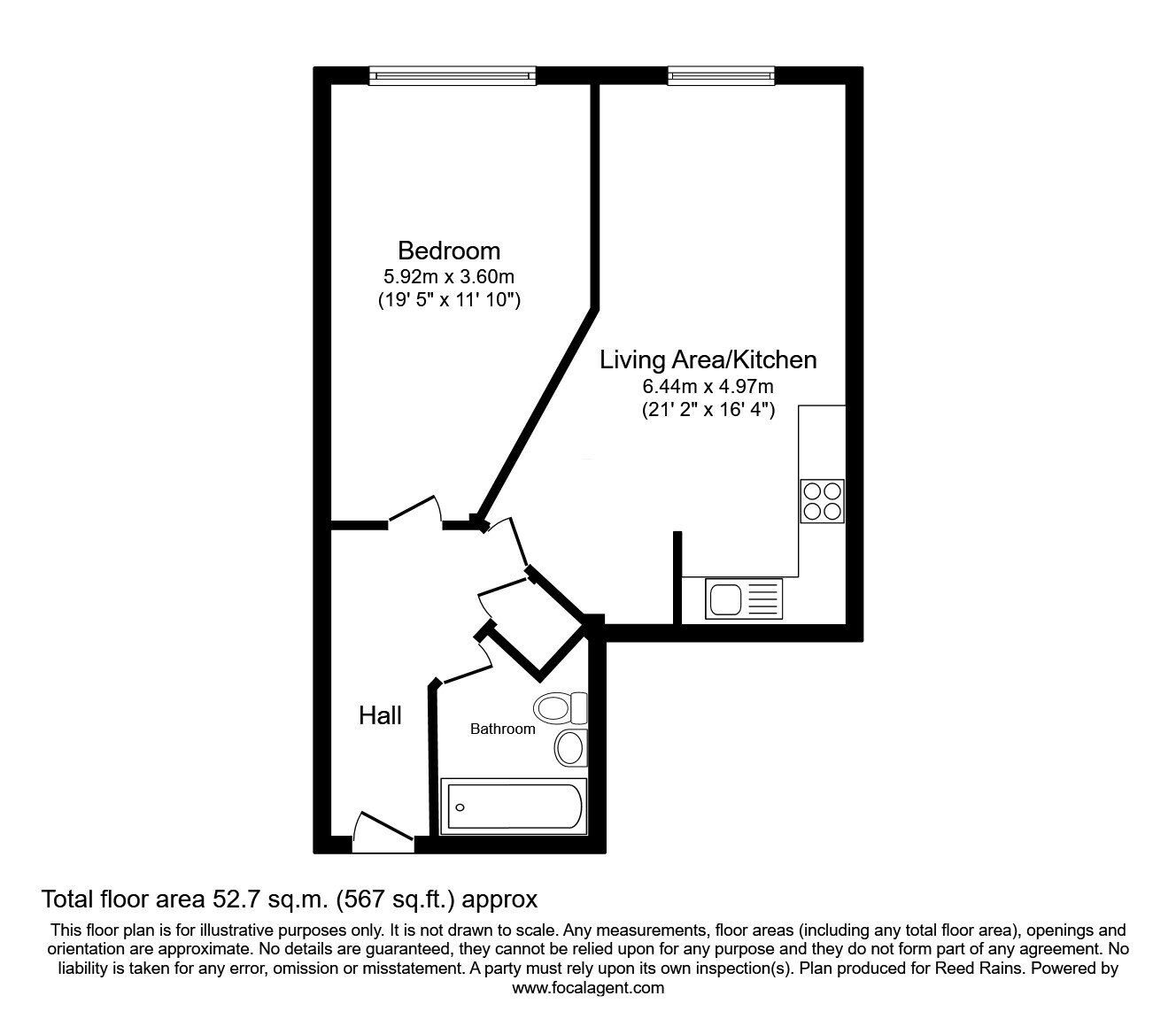 Floorplan of 1 bedroom  Flat for sale, Dale Street, Manchester, M1