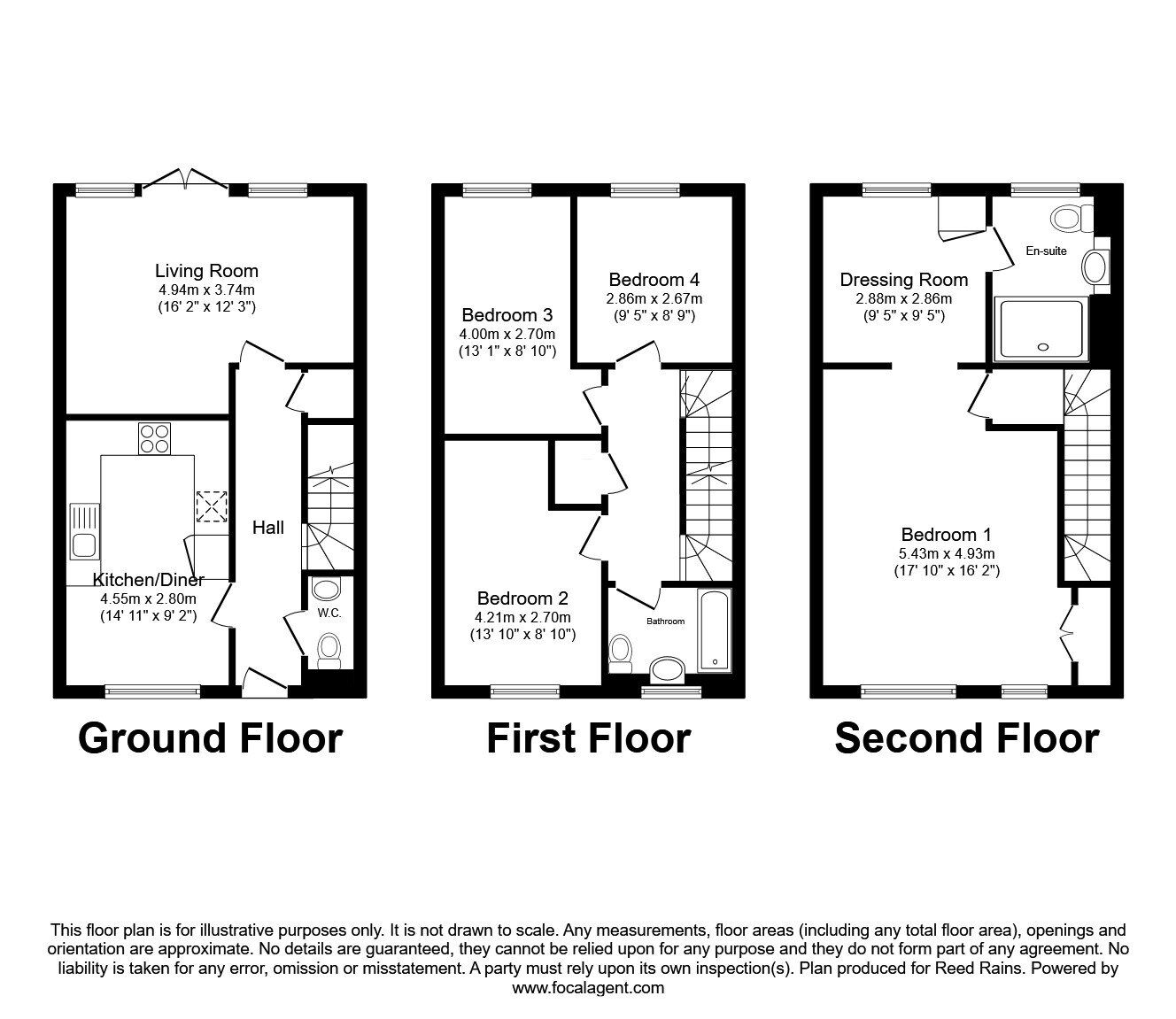 Floorplan of 4 bedroom Semi Detached House for sale, Farnborough Road, Manchester, M40