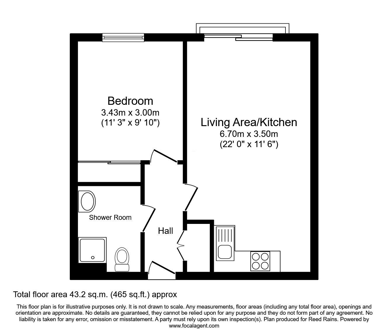 Floorplan of 1 bedroom  Flat for sale, Stillwater Drive, Manchester, M11
