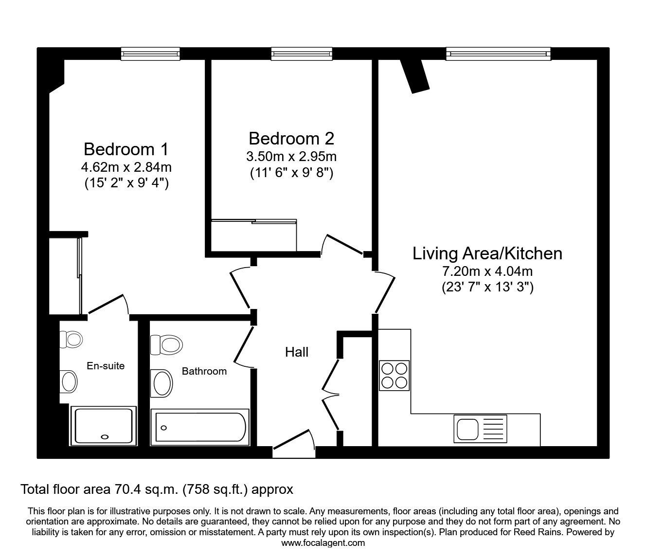 Floorplan of 2 bedroom  Flat for sale, Cheetham Hill Road, Manchester, M4