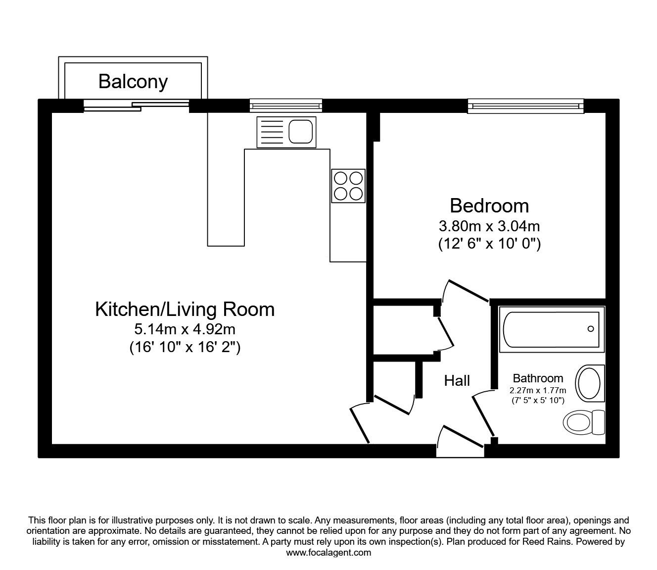 Floorplan of 1 bedroom  Flat to rent, Falconwood Way, Manchester, Greater Manchester, M11