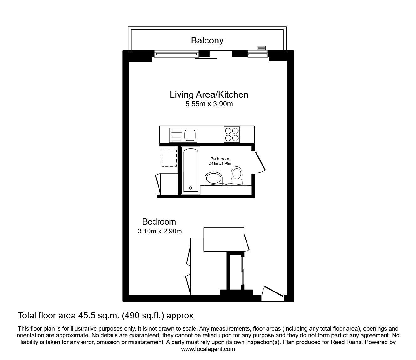 Floorplan of 1 bedroom  Flat for sale, Chapeltown Street, Manchester, M1