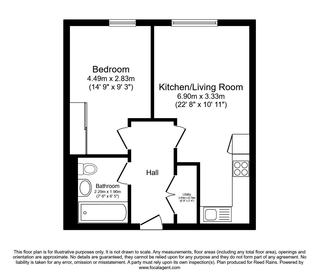 Floorplan of 1 bedroom  Flat for sale, Cheetham Hill Road, Manchester, M4