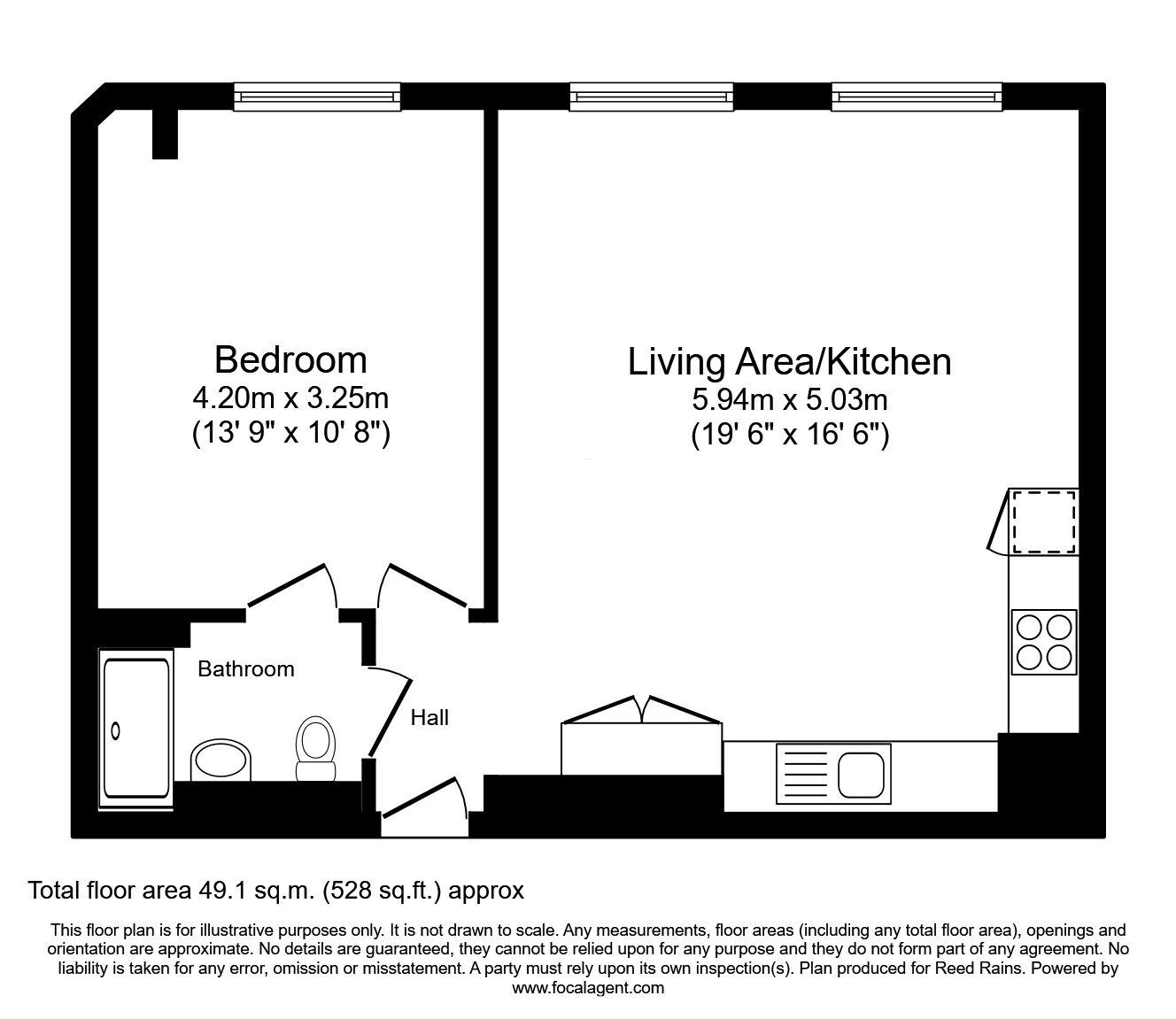 Floorplan of 1 bedroom  Flat for sale, School Street, Manchester, M4