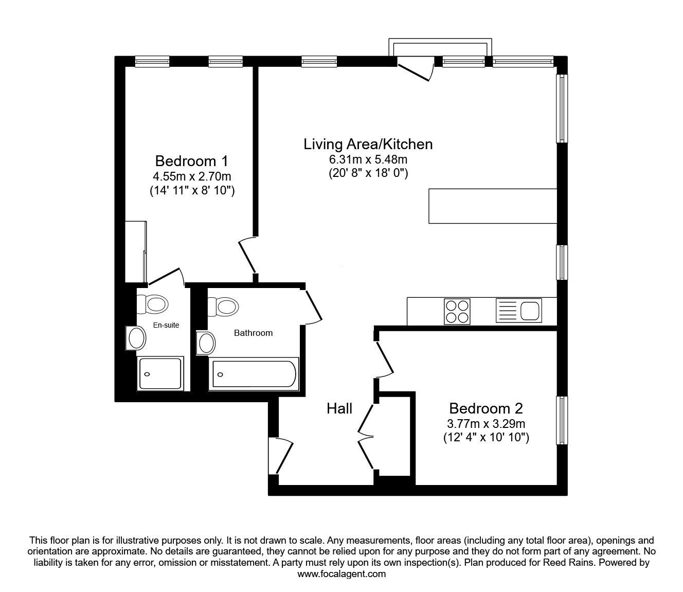 Floorplan of 2 bedroom  Flat for sale, Stanley Street, Salford, M3