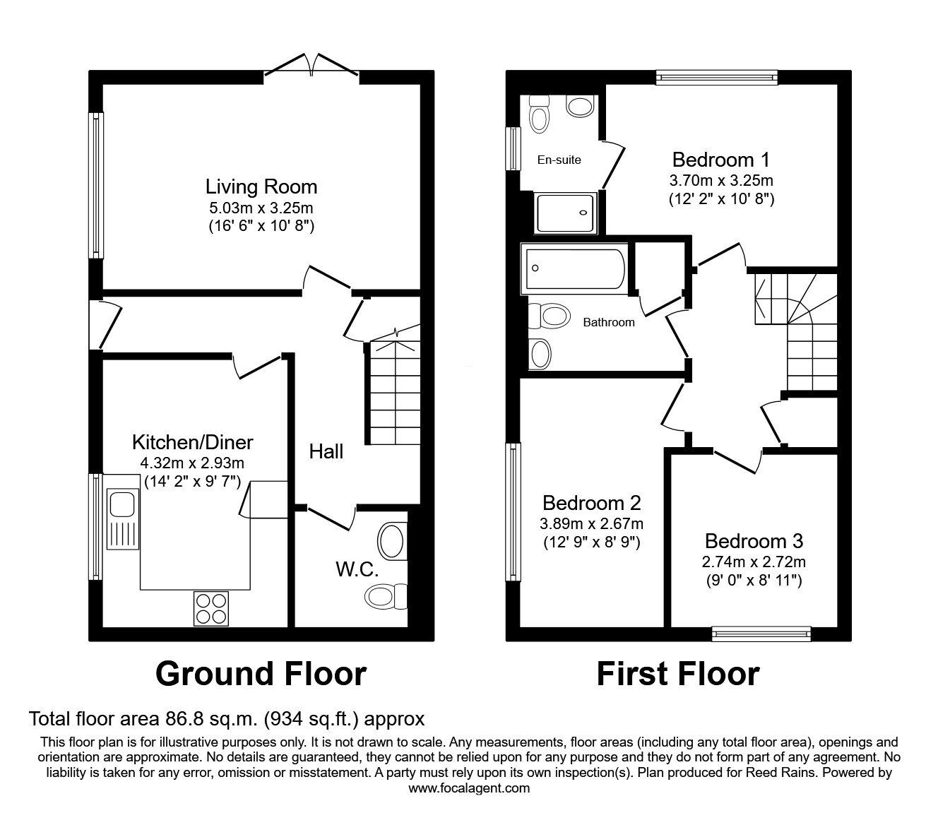 Floorplan of 3 bedroom Semi Detached House for sale, John Clynes Avenue, Manchester, M40