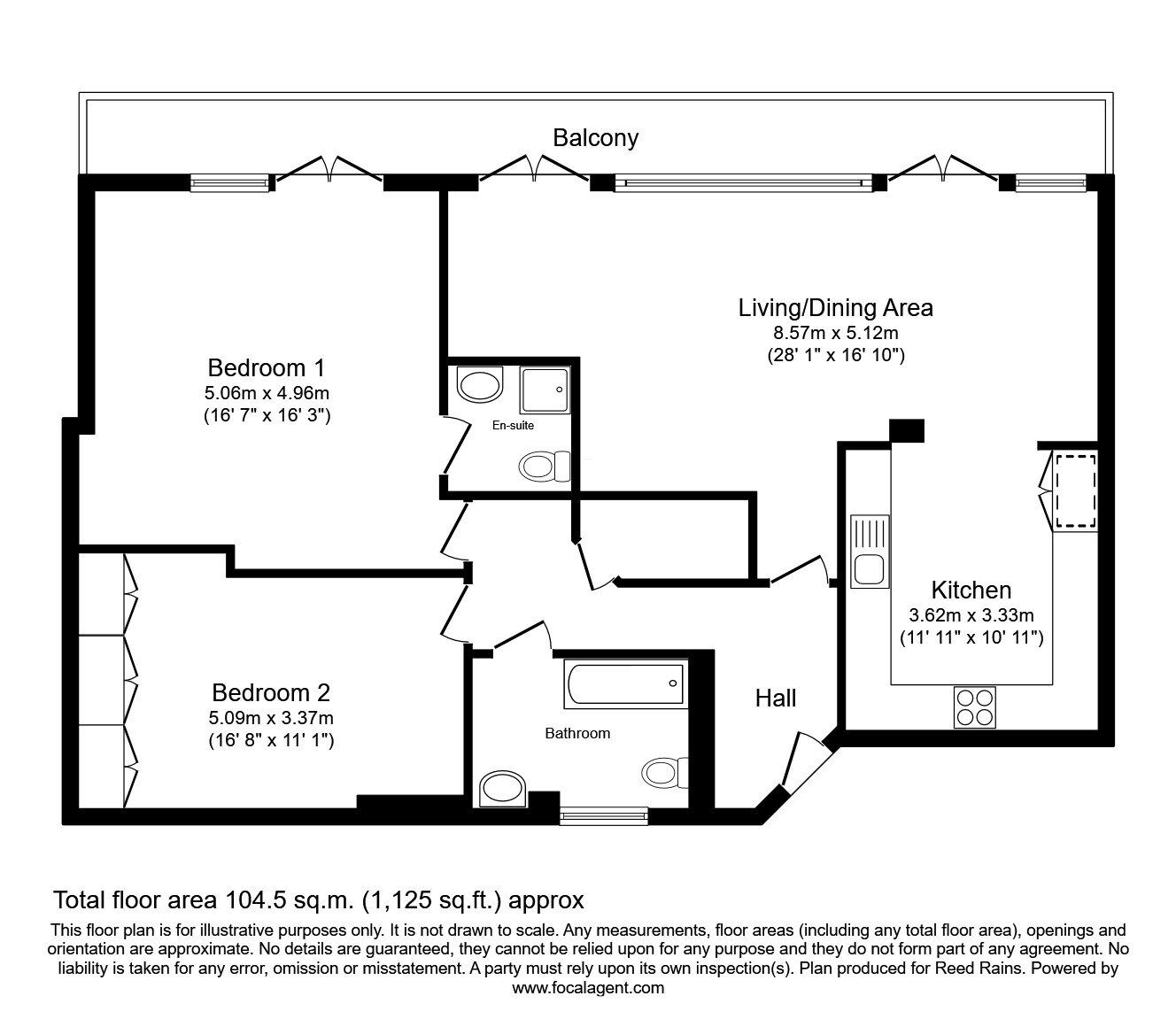 Floorplan of 2 bedroom  Flat for sale, City Road East, Manchester, M15
