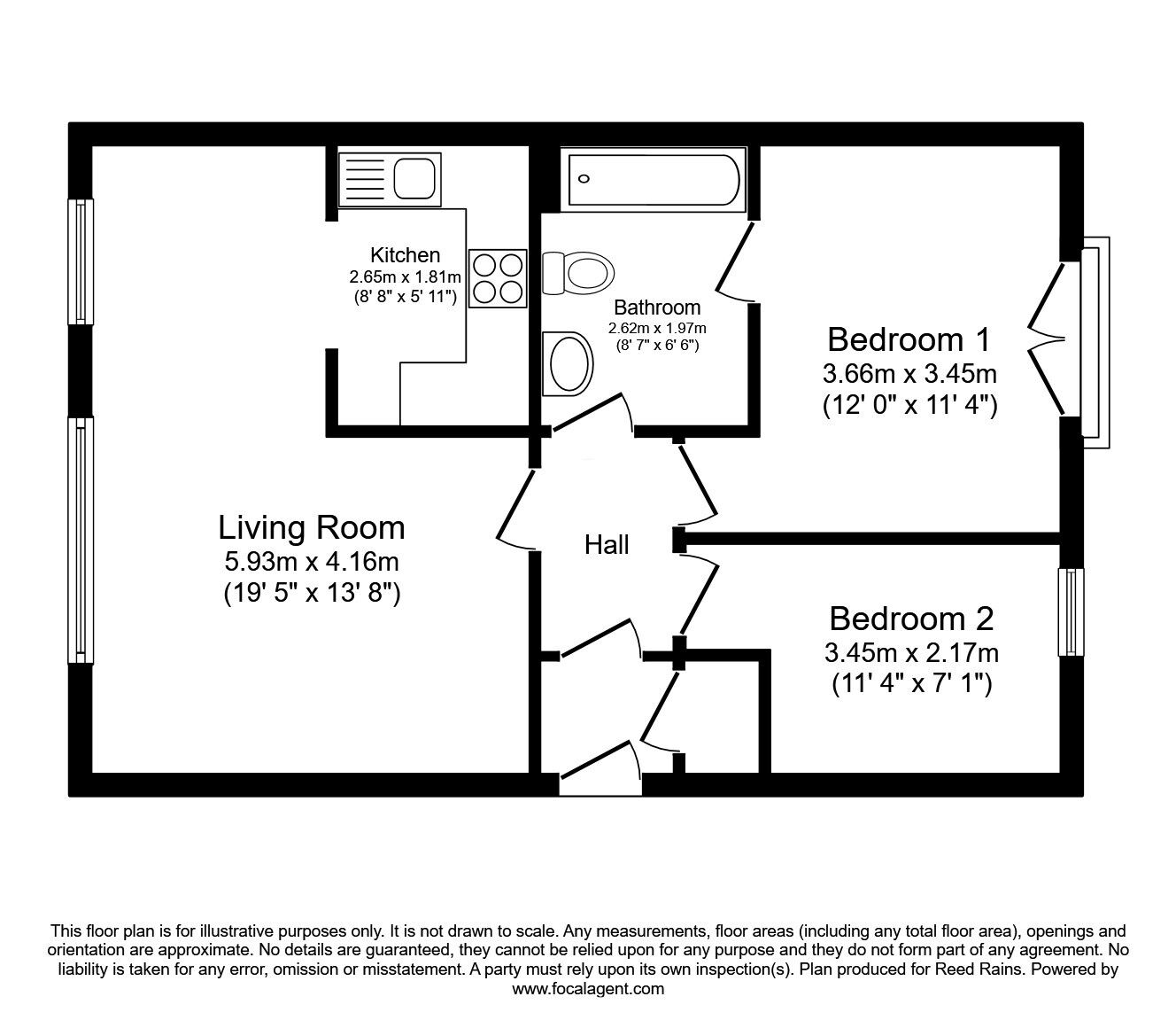 Floorplan of 2 bedroom  Flat to rent, Ribston Street, Manchester, Greater Manchester, M15