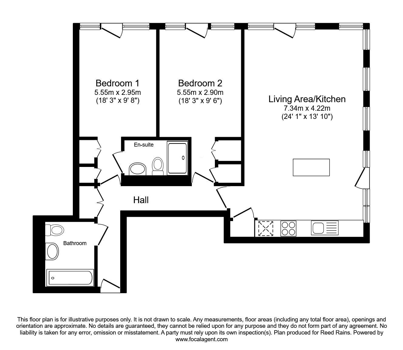 Floorplan of 2 bedroom  Flat for sale, Chester Road, Manchester, M15