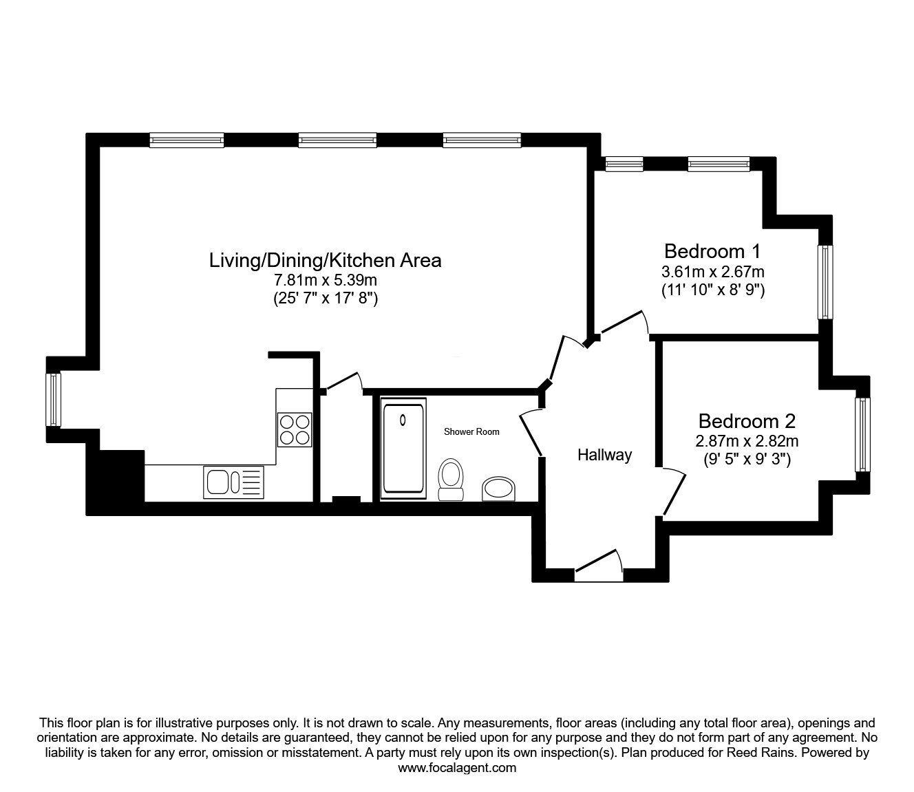 Floorplan of 2 bedroom  Flat for sale, Blackfriars Street, Salford, M3