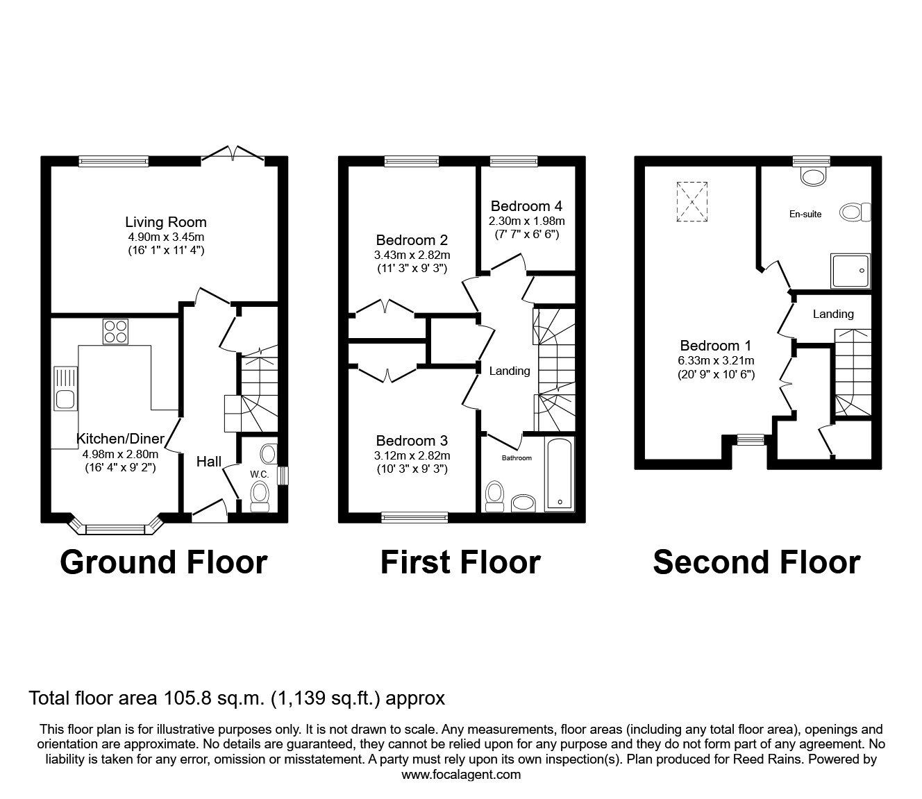 Floorplan of 4 bedroom Semi Detached House for sale, Cherry Avenue, Manchester, M11