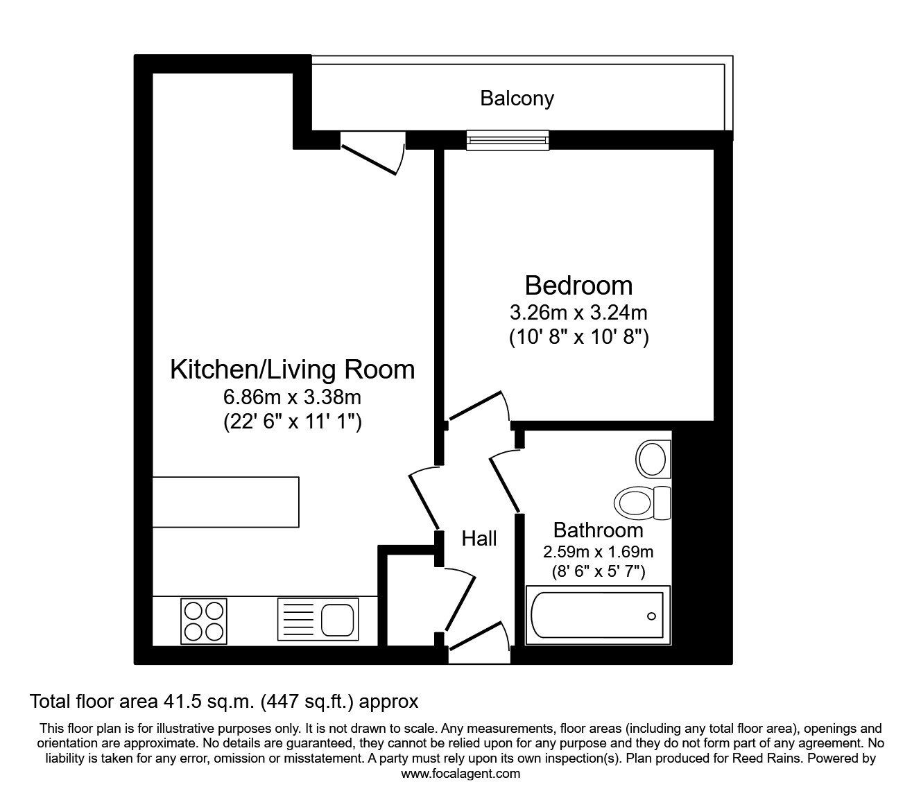 Floorplan of 1 bedroom  Flat for sale, Shudehill, Manchester, M4