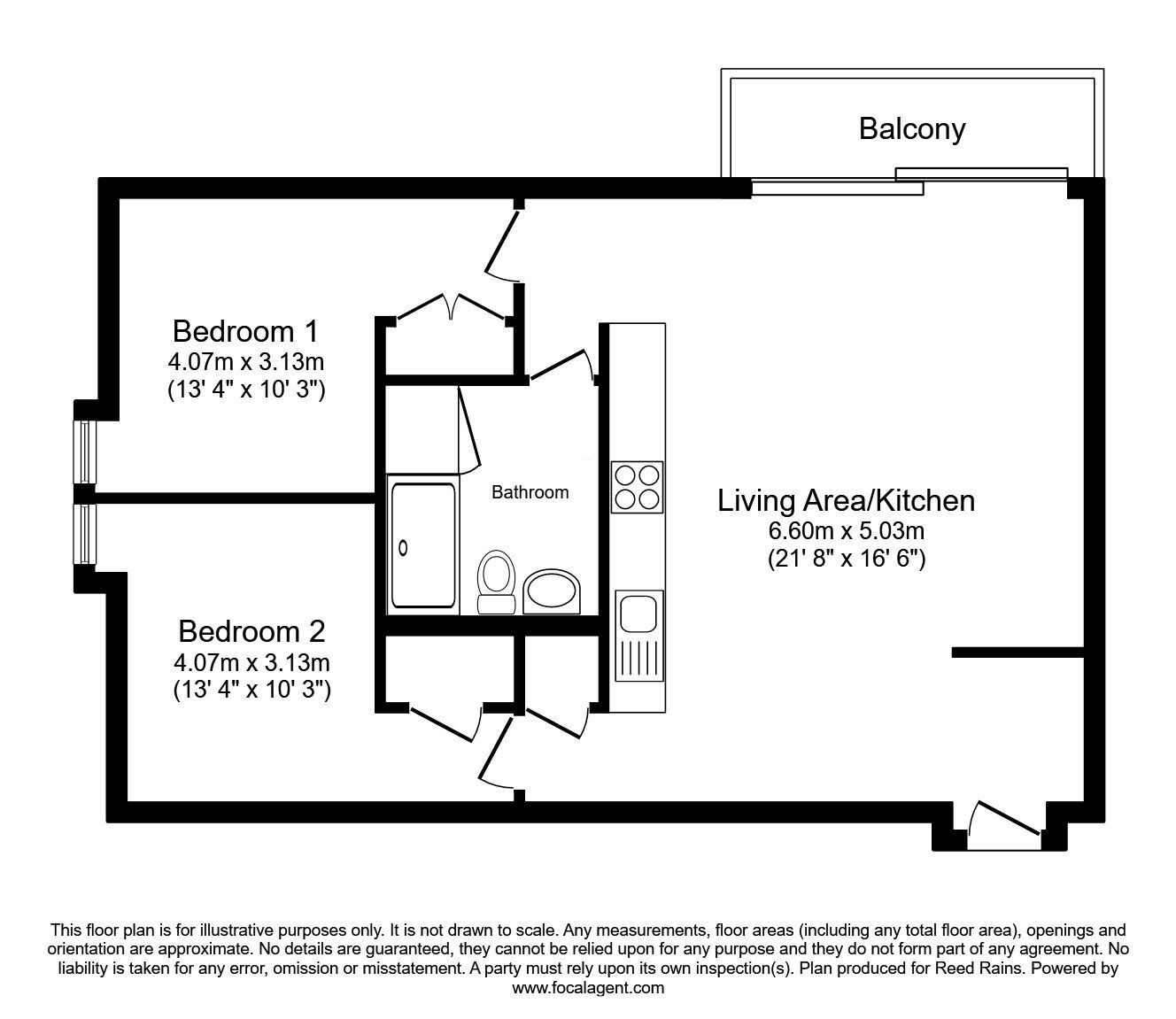 Floorplan of 2 bedroom Flat for sale, Chapeltown Street, Manchester, M1